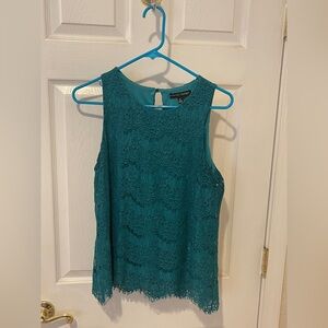 Xhilaration Turquoise Lace Sleeveless Top